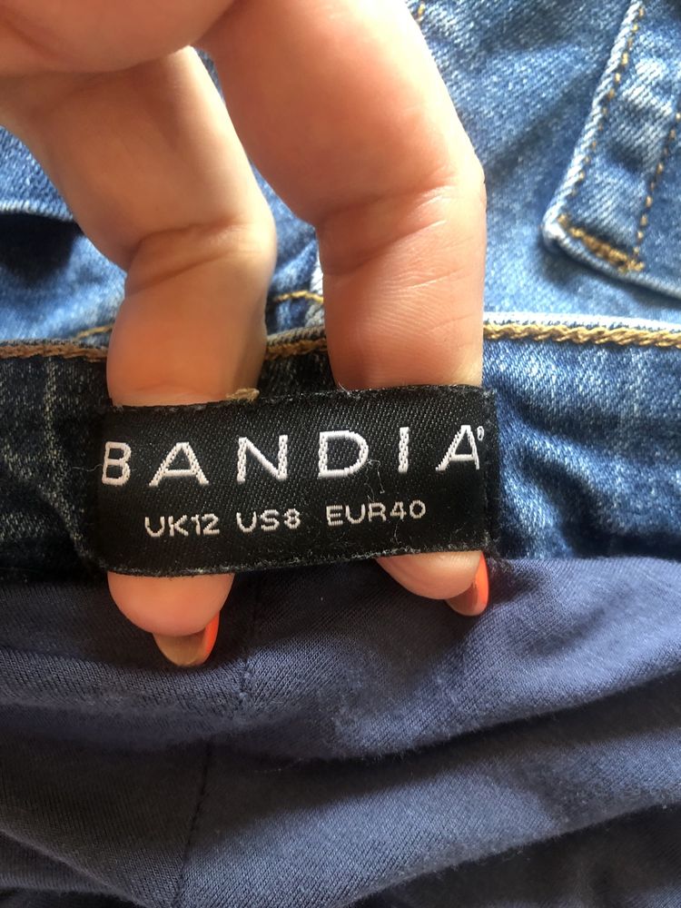 Spodenki damskie ciążowe  jeans dżinsowe ciąża  Bandia rozmiar 40
