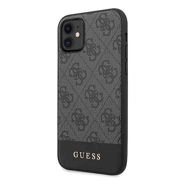 Etui Guess 4G Stripe Collection na iPhone 11/6,1" / Xr - szare