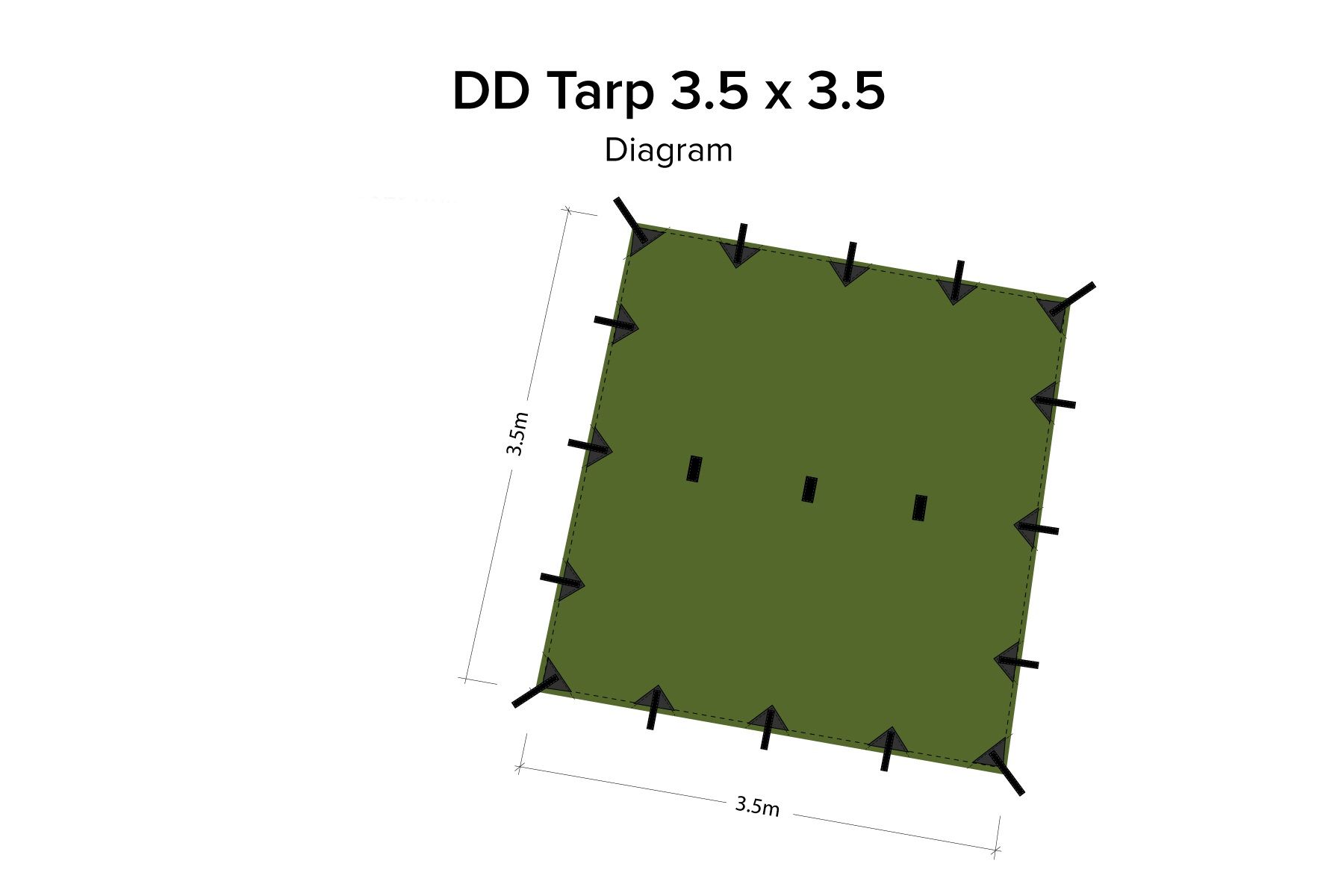 Tarp DD Hammocks 3,5x3,5 -olive green