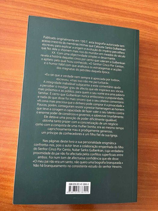 Livro "O senhor cinco por cento"