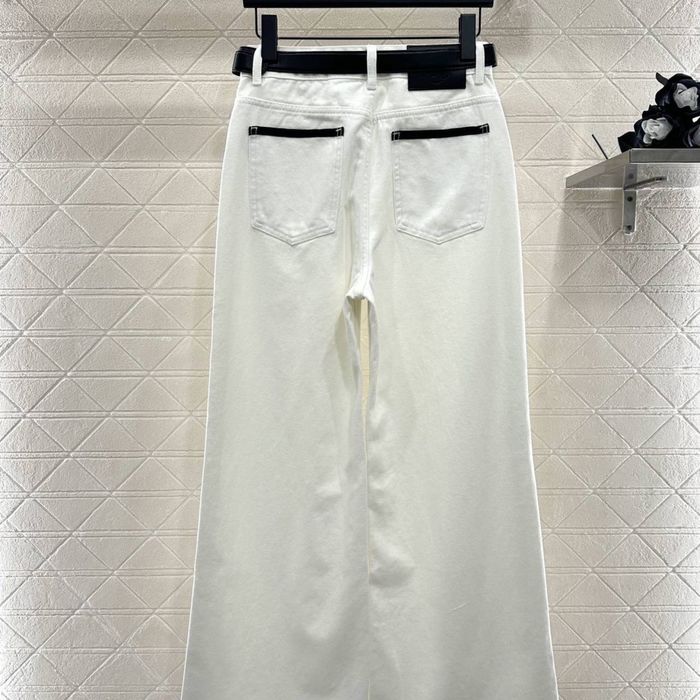 Утеплені джинси Chanel з ременем  прямі преміум якість