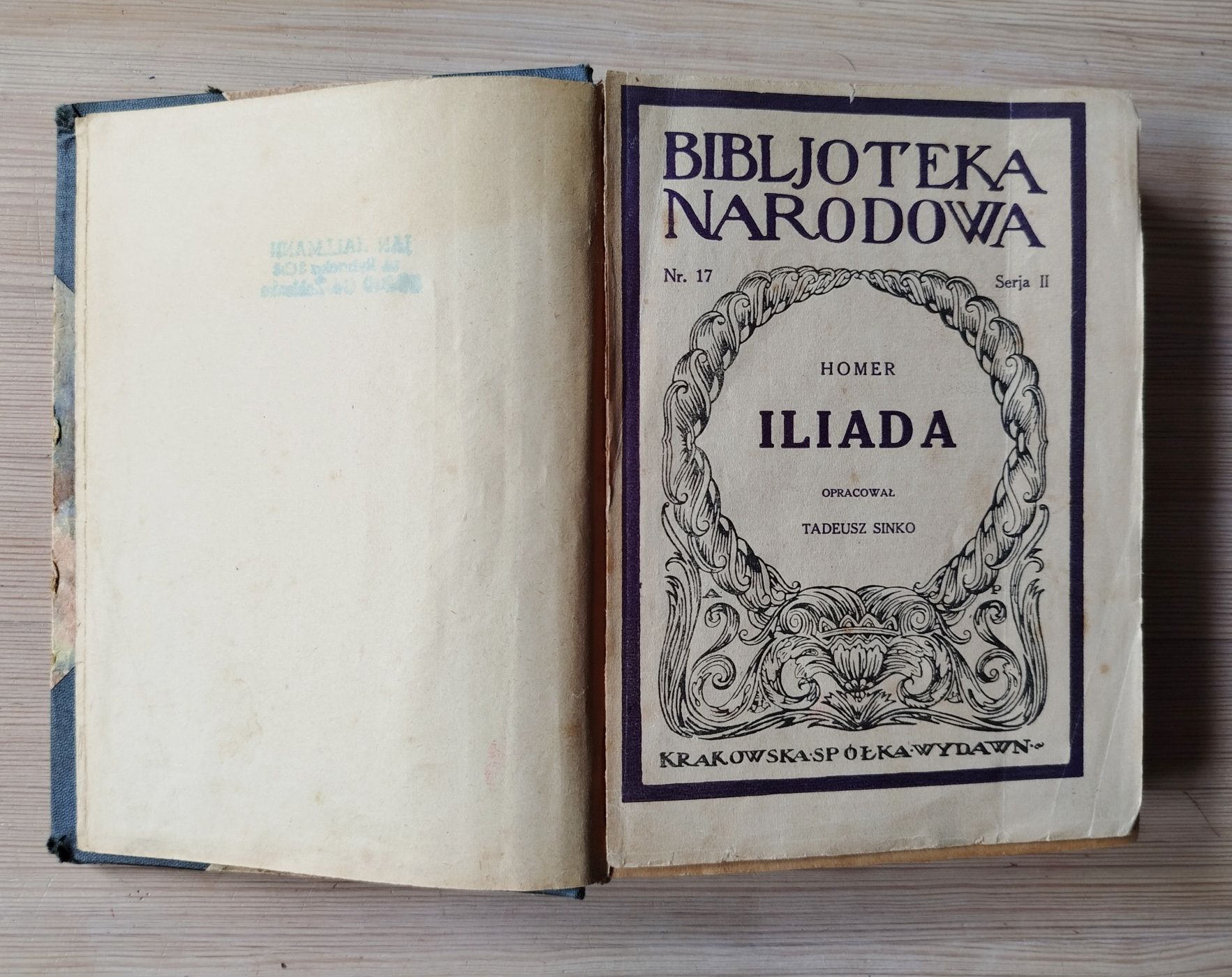 Homer Iliada 1923 r