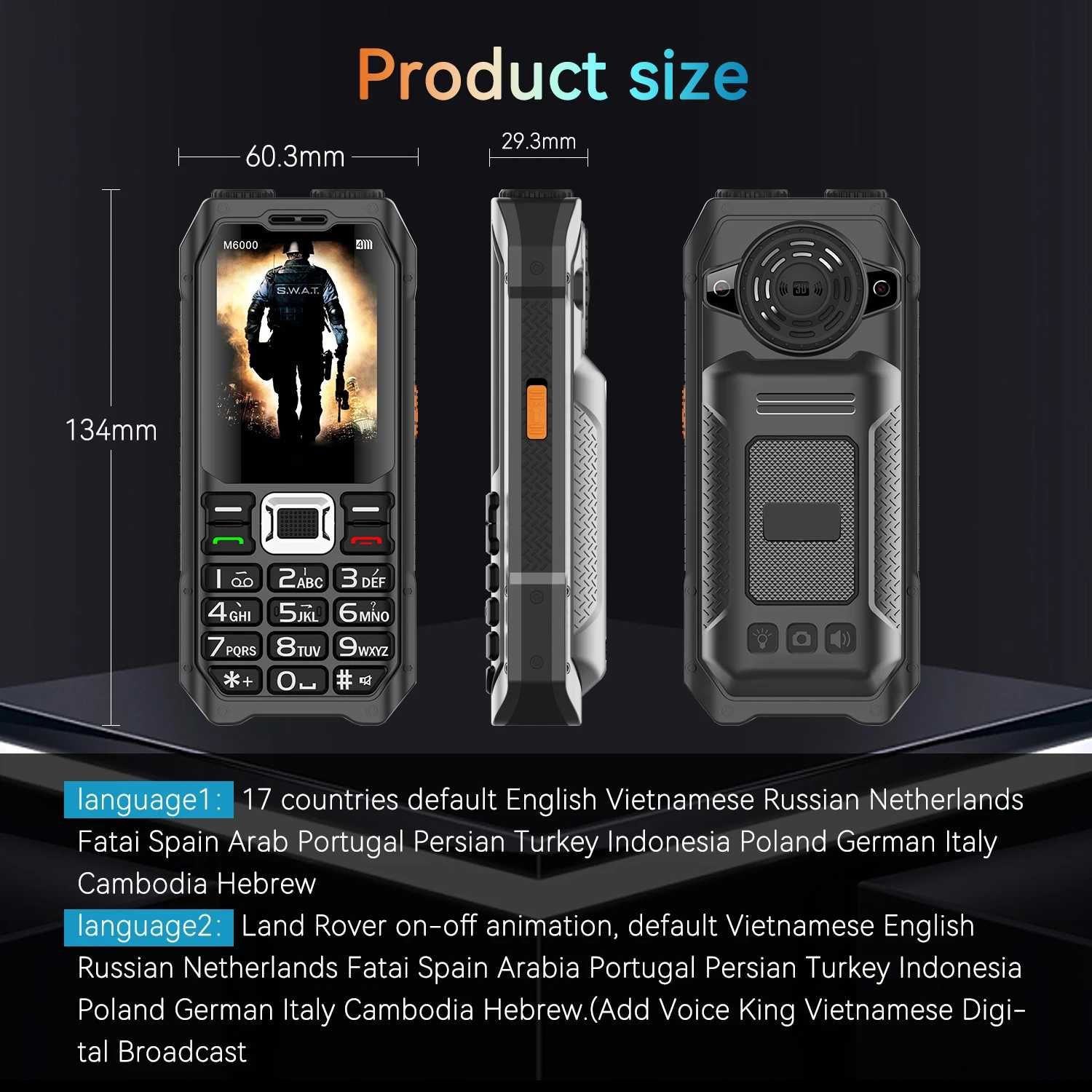 кнопочный телефон-повербанк PHONEMAX M6000 4 SIM