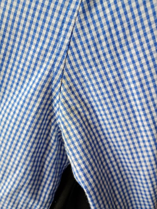 Koszula z długim rękawem w kratkę kratę niebieska biała smog