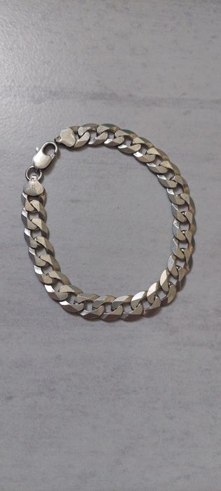 Bransoleta męska srebrna