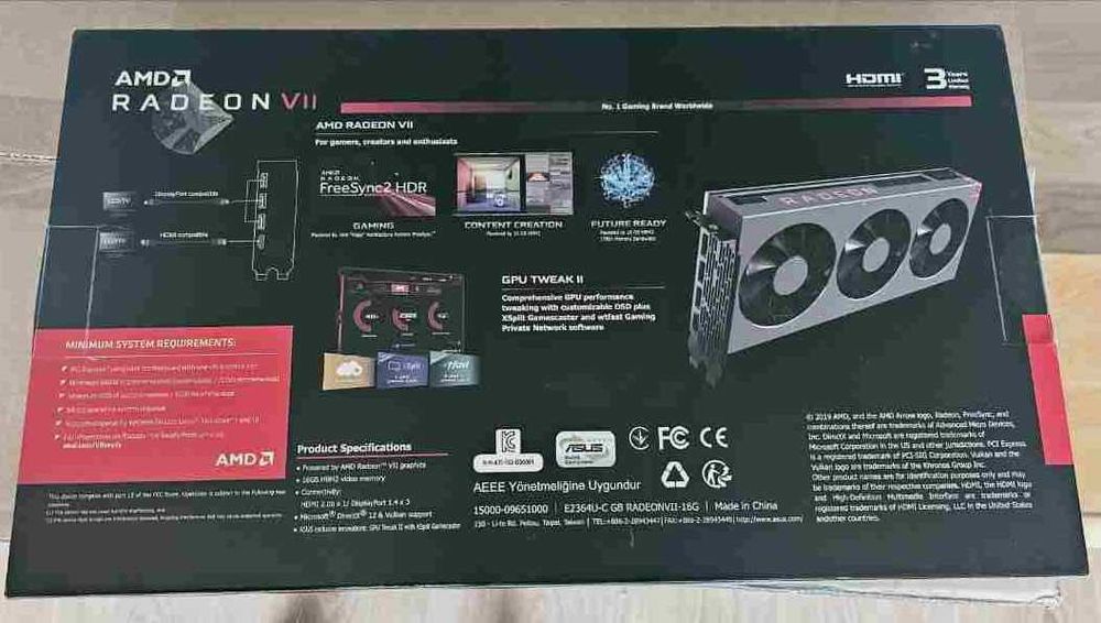 ASUS AMD Radeon VII Graphics Card, 16GB HBM264738560299779122