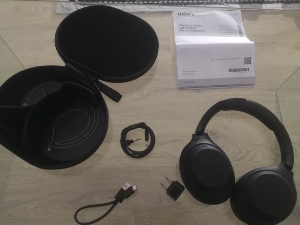 Nowe Czarne Słuchawki Sony WH1000XM4