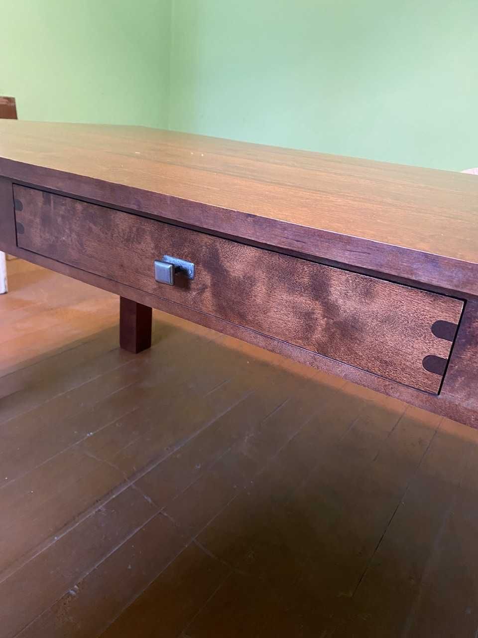 Stół drewno 180 x 90 cm + 6 krzeseł. Komplet do domu i gabinetu