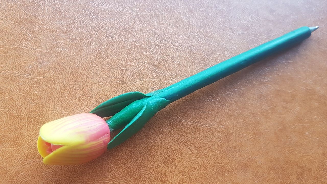ручка кулькова Тюльпан Нідерланди багаторазова ручка шариковая подарок