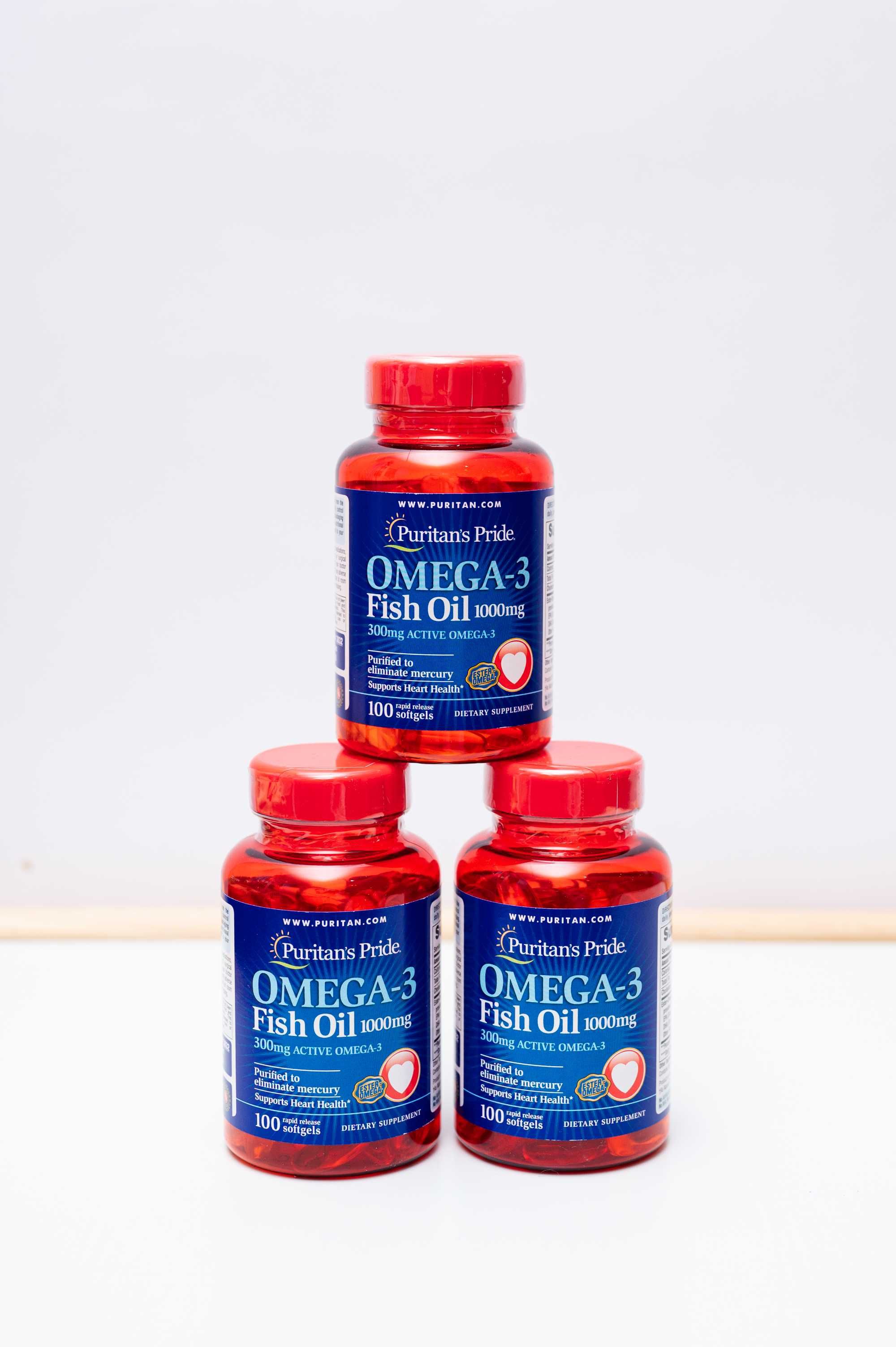 Puritan's Pride Omega-3 fish oil 100 капсул Омега 3