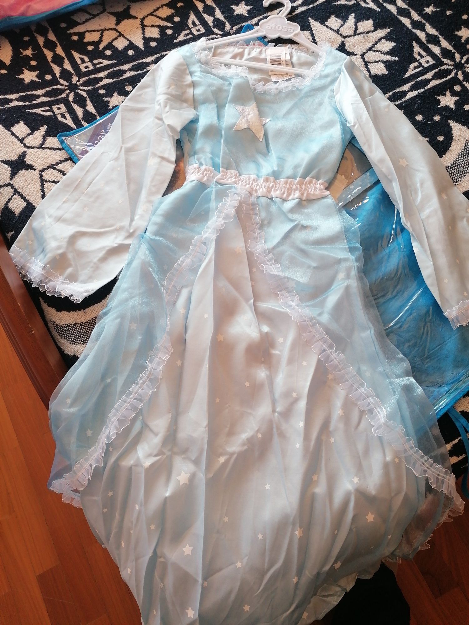 Vestido de Princesa Azul de Carnaval.