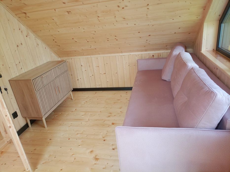 Domek do wynajęcia zalew Ostrowy balia sauna cisza Dom na krańcu lasu