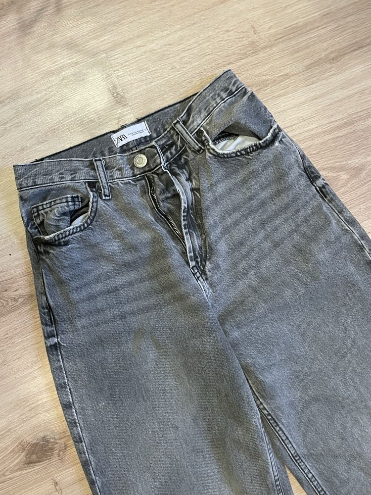 Джинси ZARA whige leg XS сірі