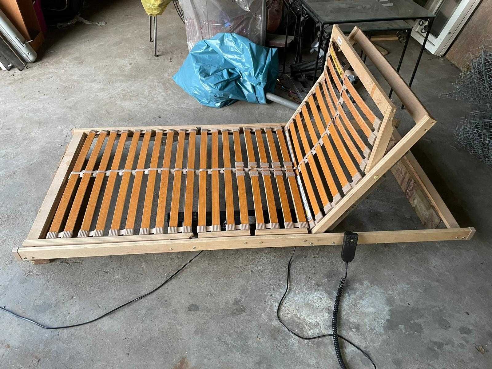Stelaż elektryczny do łóżka 90x200 cm z pilotem, certyfikat GS
