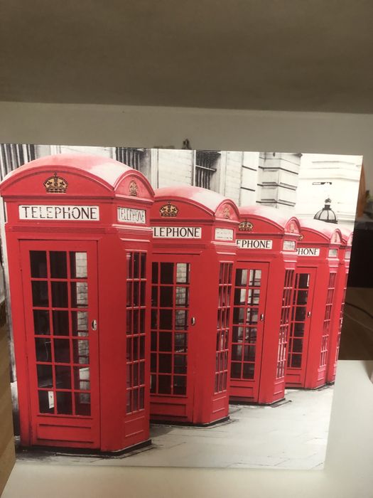 Quadro em tela, cabine telefonica de Londres