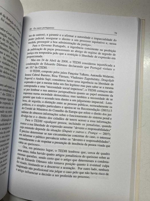 O Tribunal Europeu dos Direitos do Homem e a Liberdade de Expressão