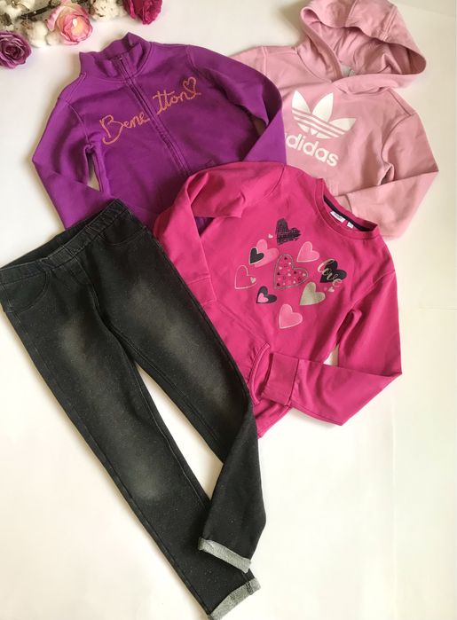 Світшоти Котонові. Adidas/Benetton. Італія. 7/9 років. Ріст 128/134 см