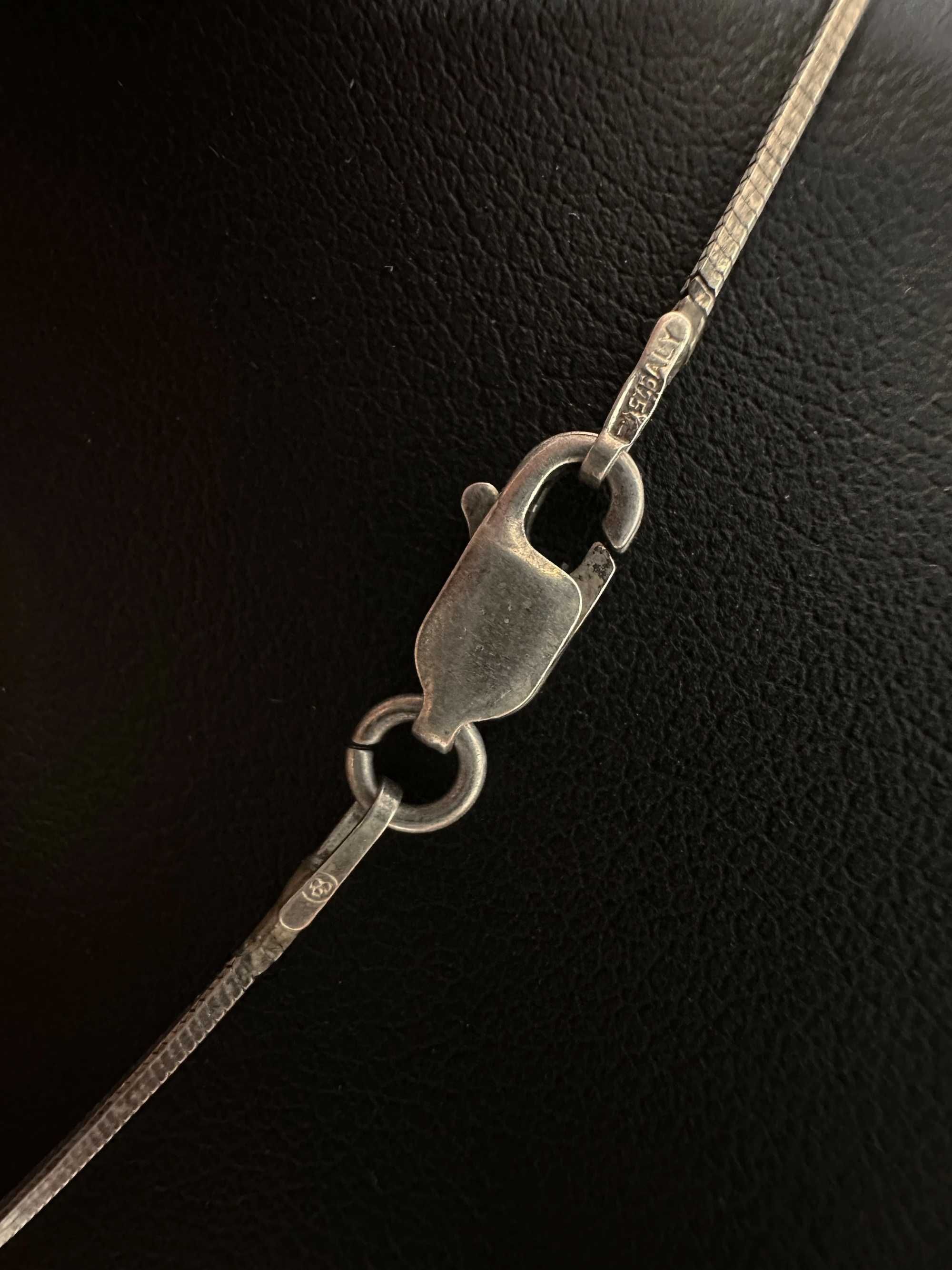 Delikatny srebrny łańcuszek damski z kuleczkami PR 925 4,25G 42CM