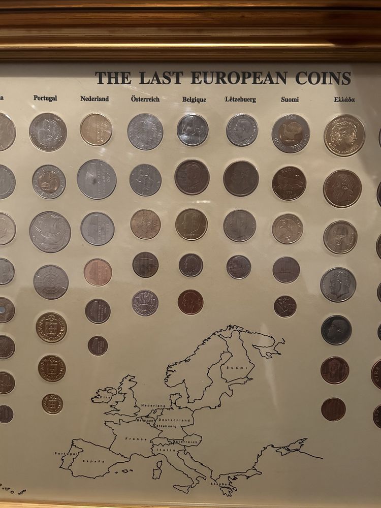 Quadro das Últimas Moedas Europeias (Antes do Euro)