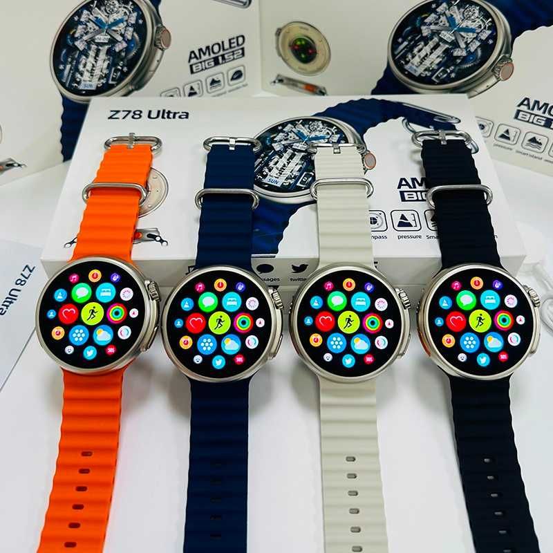 Zegarek Smartwatch Z78 Ultra sms Rozmowy powiadomienia FB Amoled NFC