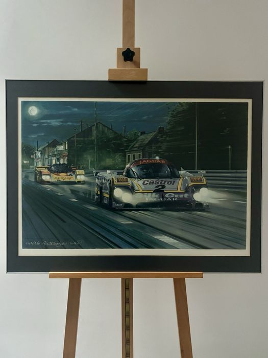 Nicolas Watts Sygnowana inumerowana Litografia Wyścig LeMans 1988r Top