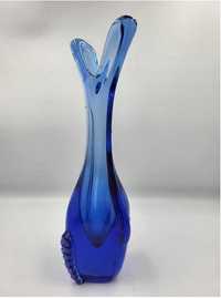 Wazon Murano Glass,kobaltowy,vintage z 70 lat