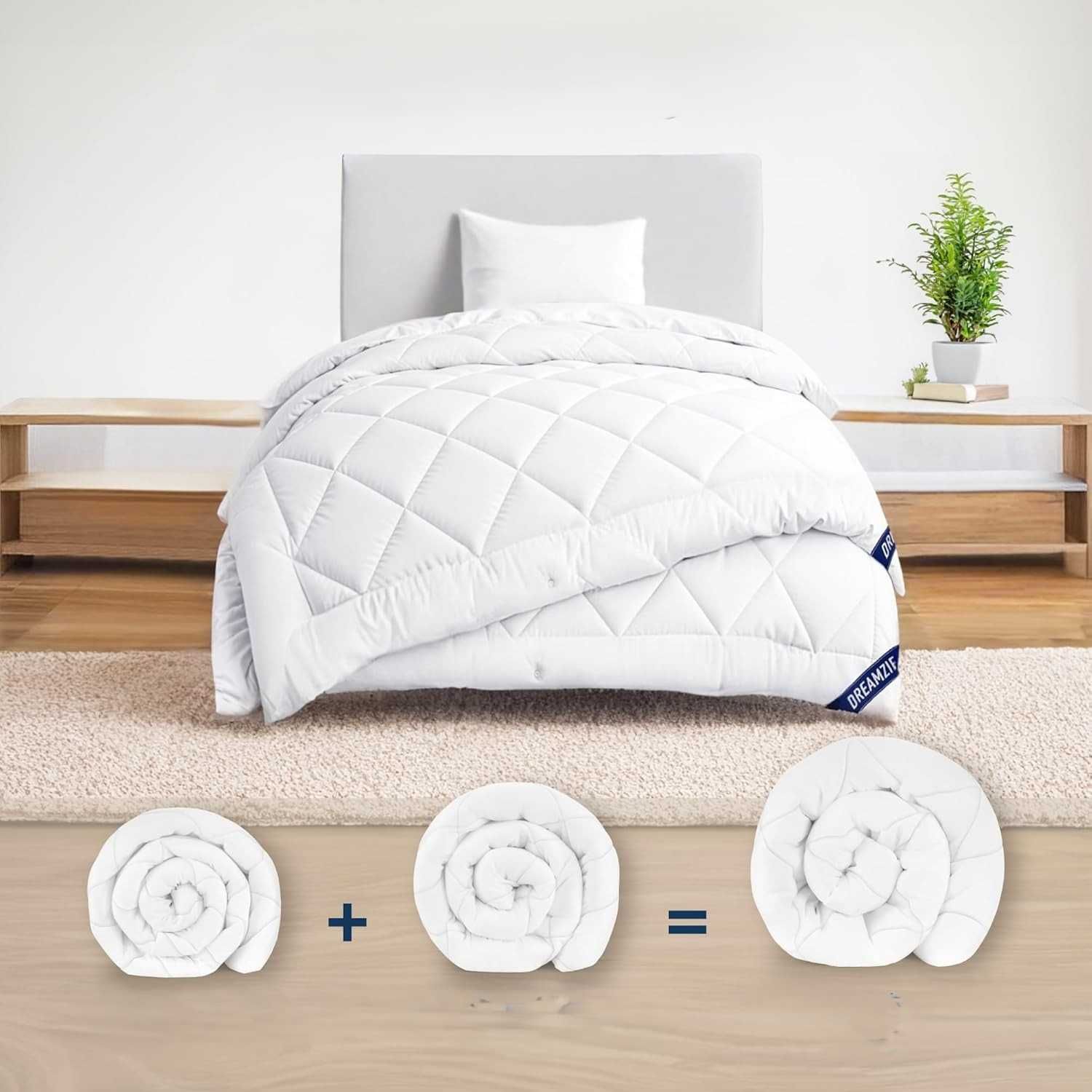 Dreamzie Kołdra 240x260 cm 4 pory roku 3w1, 450 gsm, Oeko-Tex