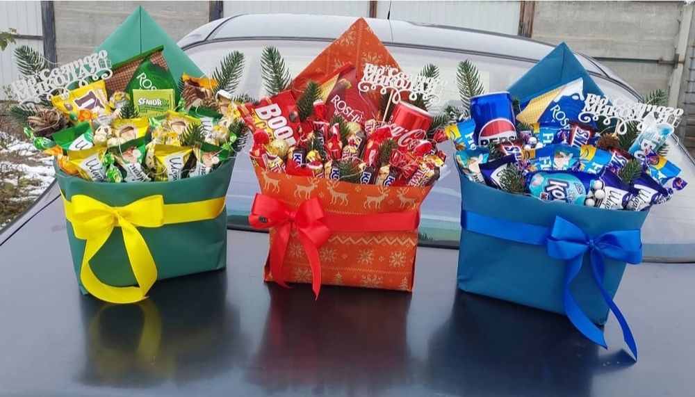 Дитячий подарунок,подарунок на Миколая,солодкі букети