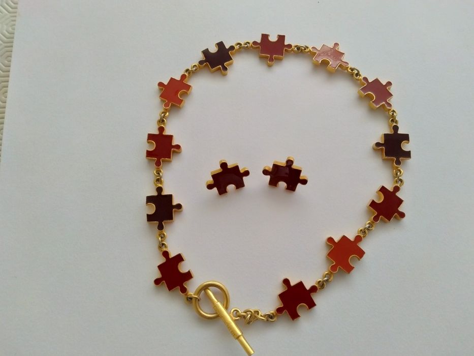 Colar e Brincos como novos Biche de Bere - bijuteria francesa