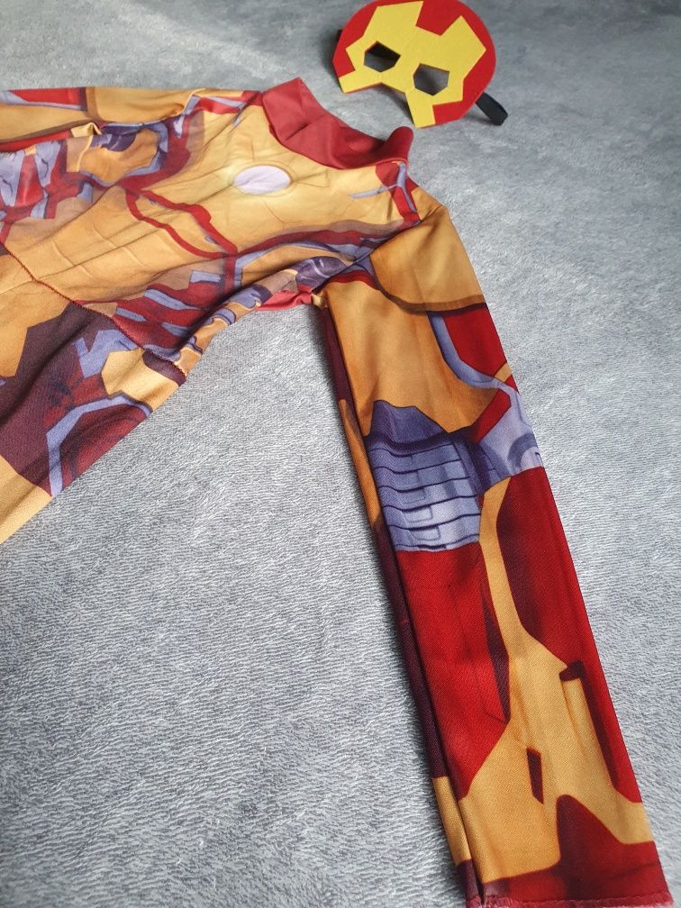 Strój na bal karnawałowy przebranie Iron Man Avengers z maską 110cm
