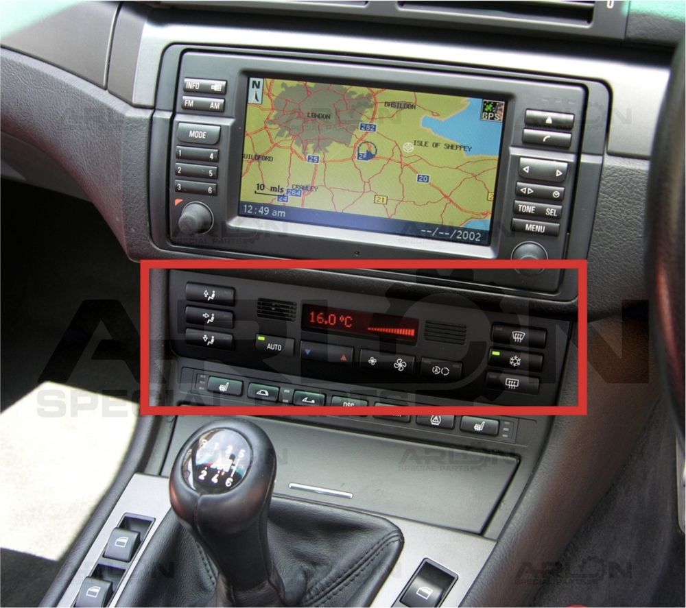 Suporte Climatronic para aplicar radio 2 din bmw e46 climatronic