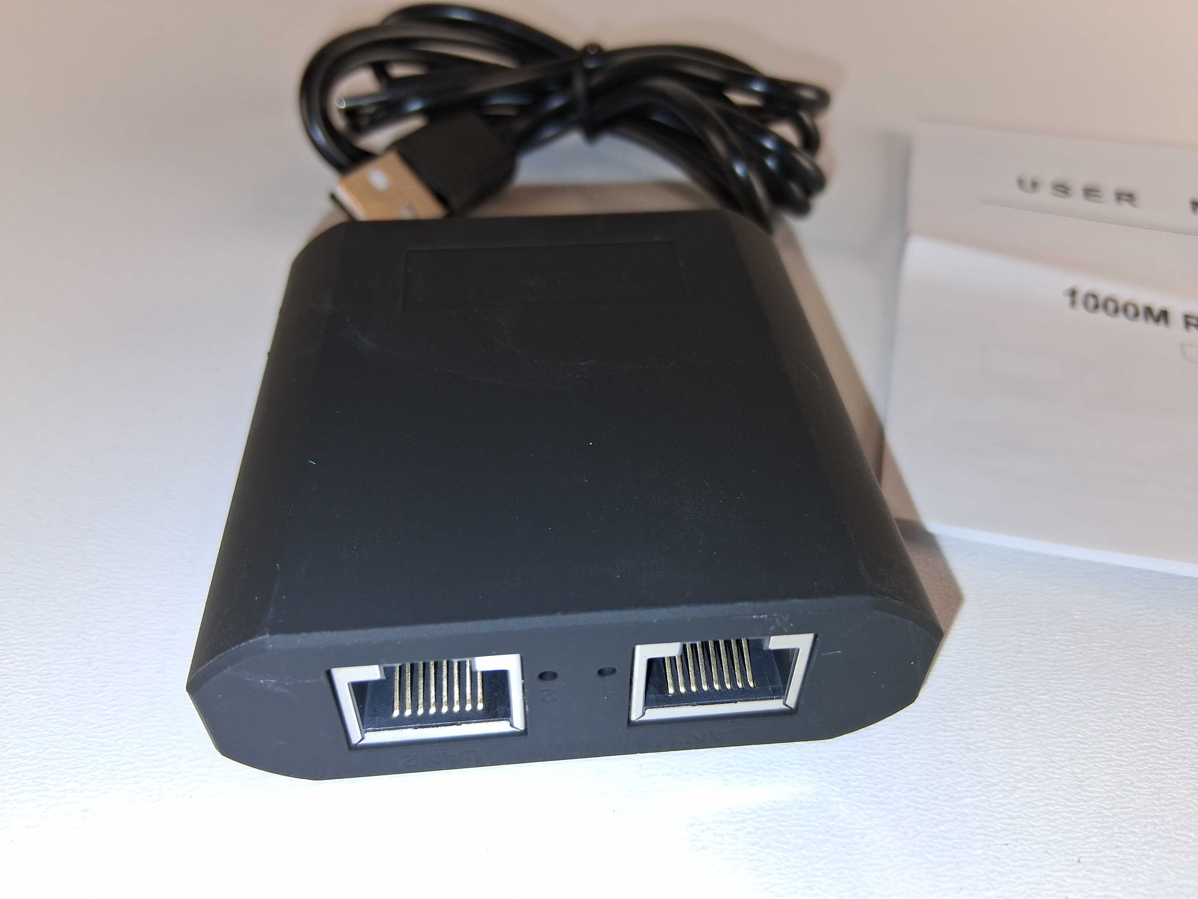 Y012 Rozdzielacz RJ45 Ethernet Splitter 1000M 1x2 Gigabit LAN