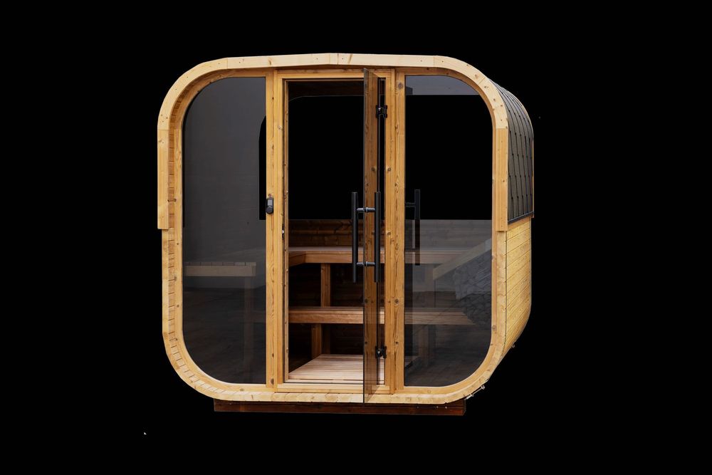 Sauna zewnętrzna Hanscraft Quadra X Premium szyba panoramiczna NOWOŚĆ!