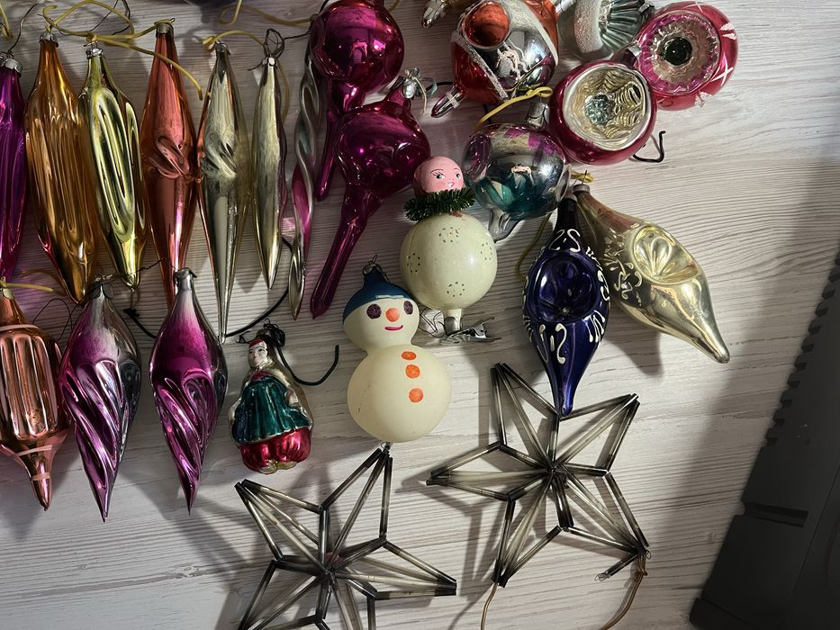 Бусы стеклярус новогоднее украшение. СССР.