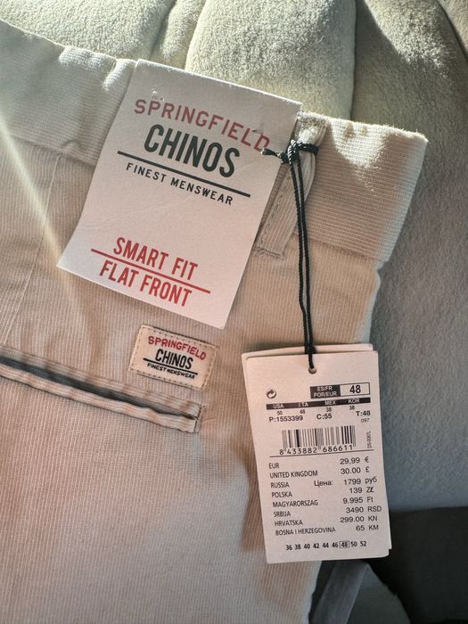 Spodnie casual męskie Springfield 36/34, NOWE
