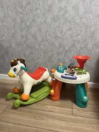Іграшки для малюків Коник-гойдалка, розвиваючий столик
