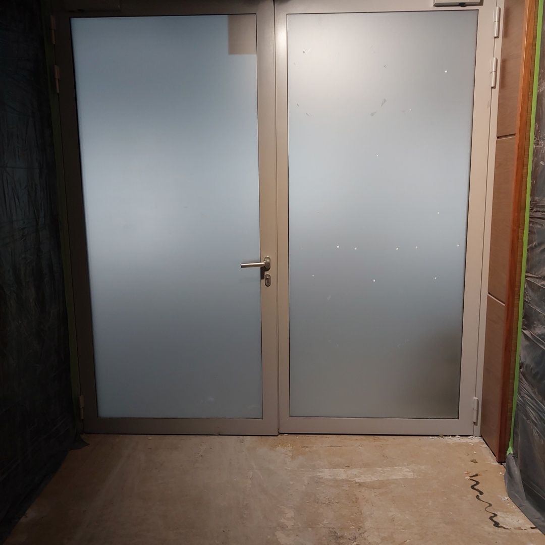 Drzwi aluminiowe podwójne*biurowe*szklane* 198cm/250cm