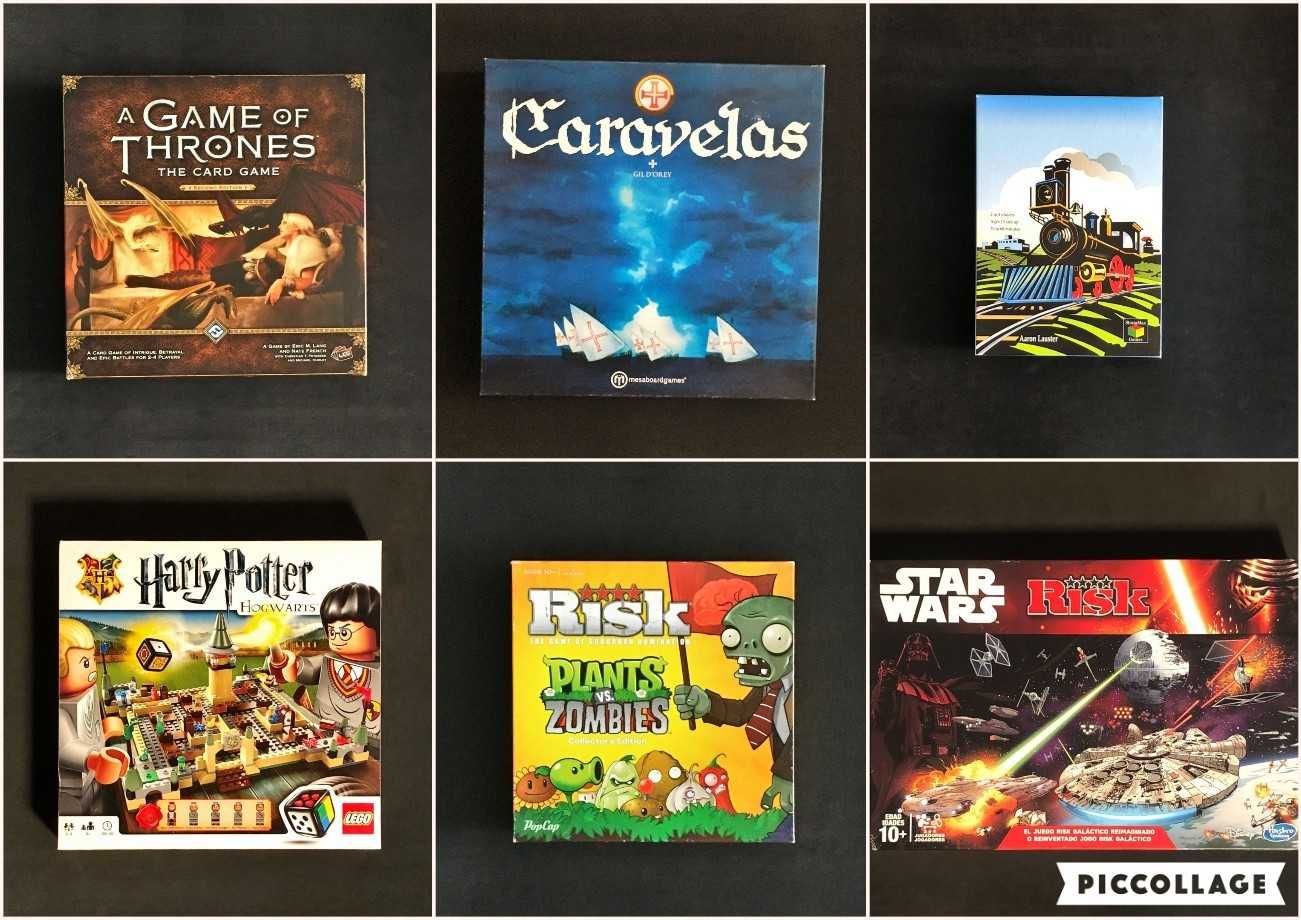 JOGO de Tabuleiro USADO Caravelas GOT Harry Potter Risk Star Wars