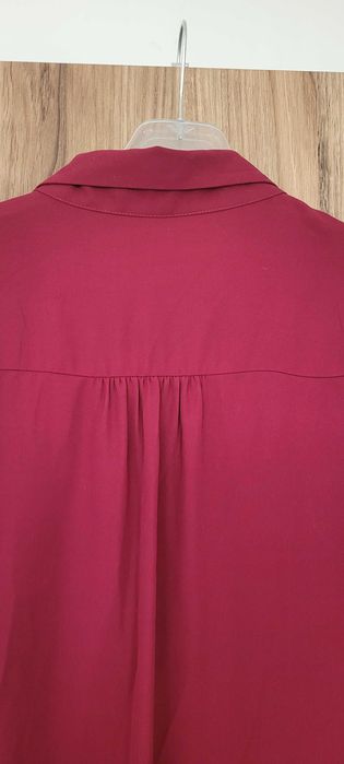 Bordowa bluzka złote guziczki Oasis, roz 38