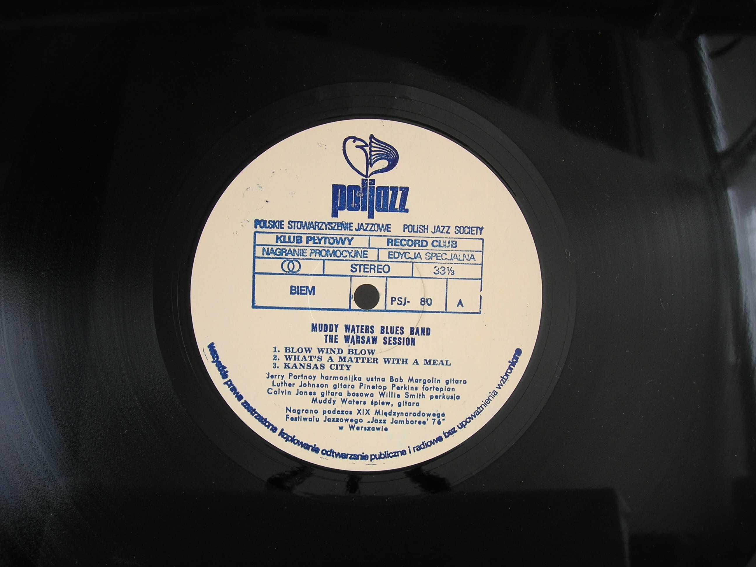 "The Warsaw Session 2" Muddy Waters Blues Band vinyl Poljazz 1976