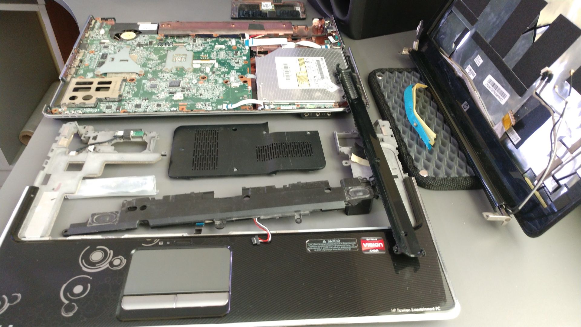 HP Pavilion dv6 2030er корпус, кришка, процесор, розборка, запчастини