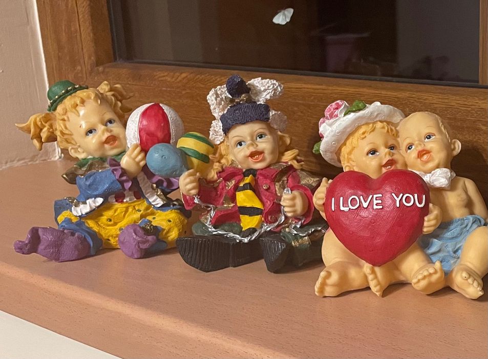 Zestaw trzech ozdobnych skarbonek