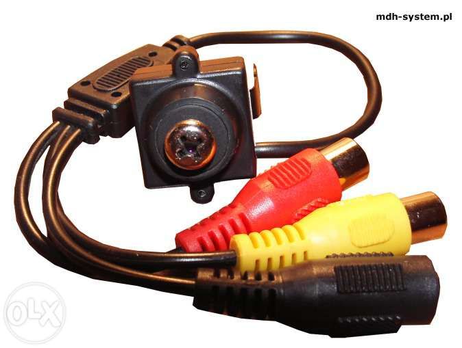 Mini kamera kolorowa 520 linii, 0,1 lux, obiektyw 5,5 mm śrubka, AUDIO