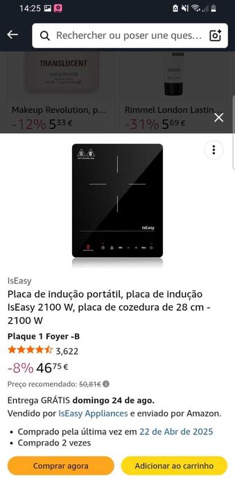 Placa indução 28cm
