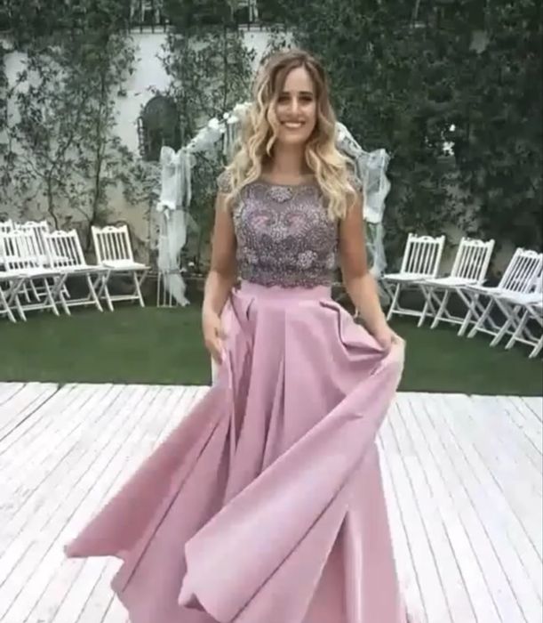 Вечірня дизайнерська сукня  Dressing Room (оригінал), колір dusty-pink