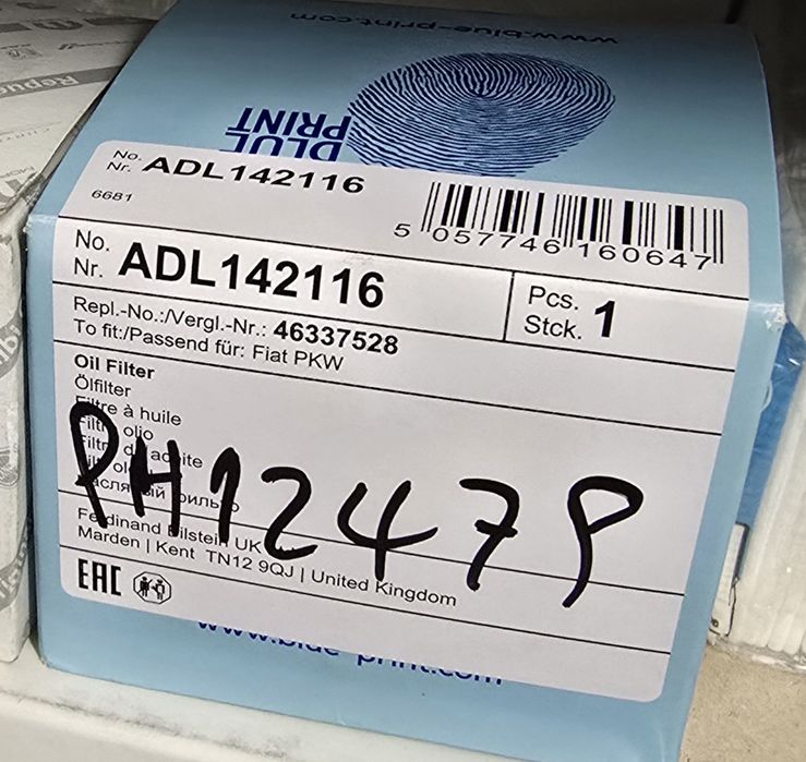 Filtro óleo blueprint ADL142116