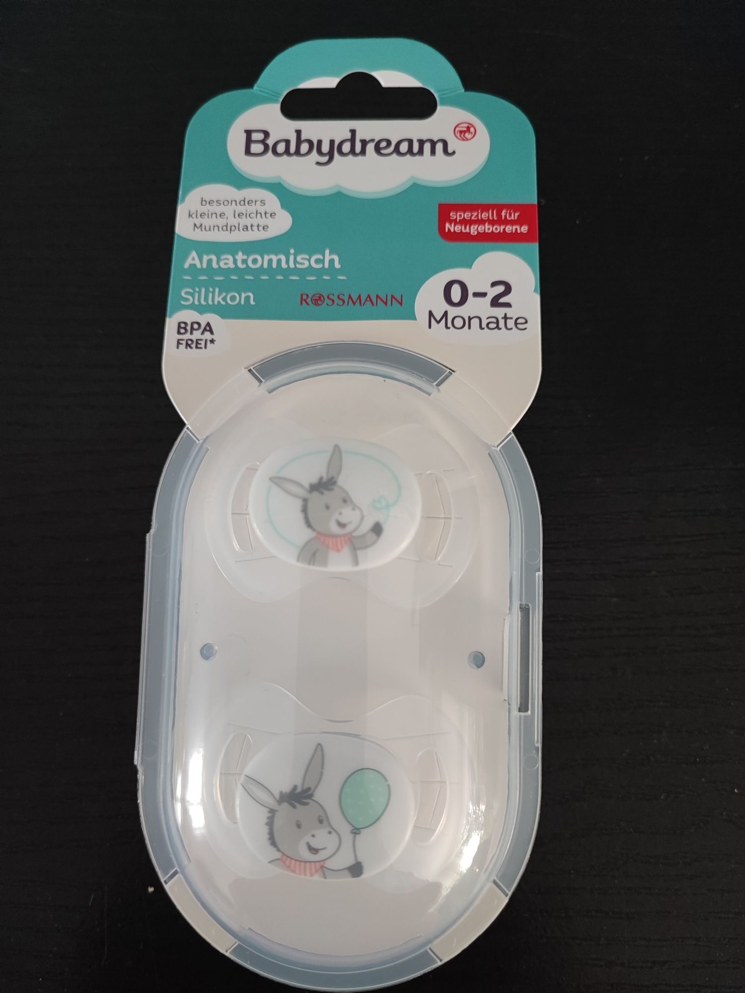 Babydream smoczek anatomiczny 0-2 m.2 szt