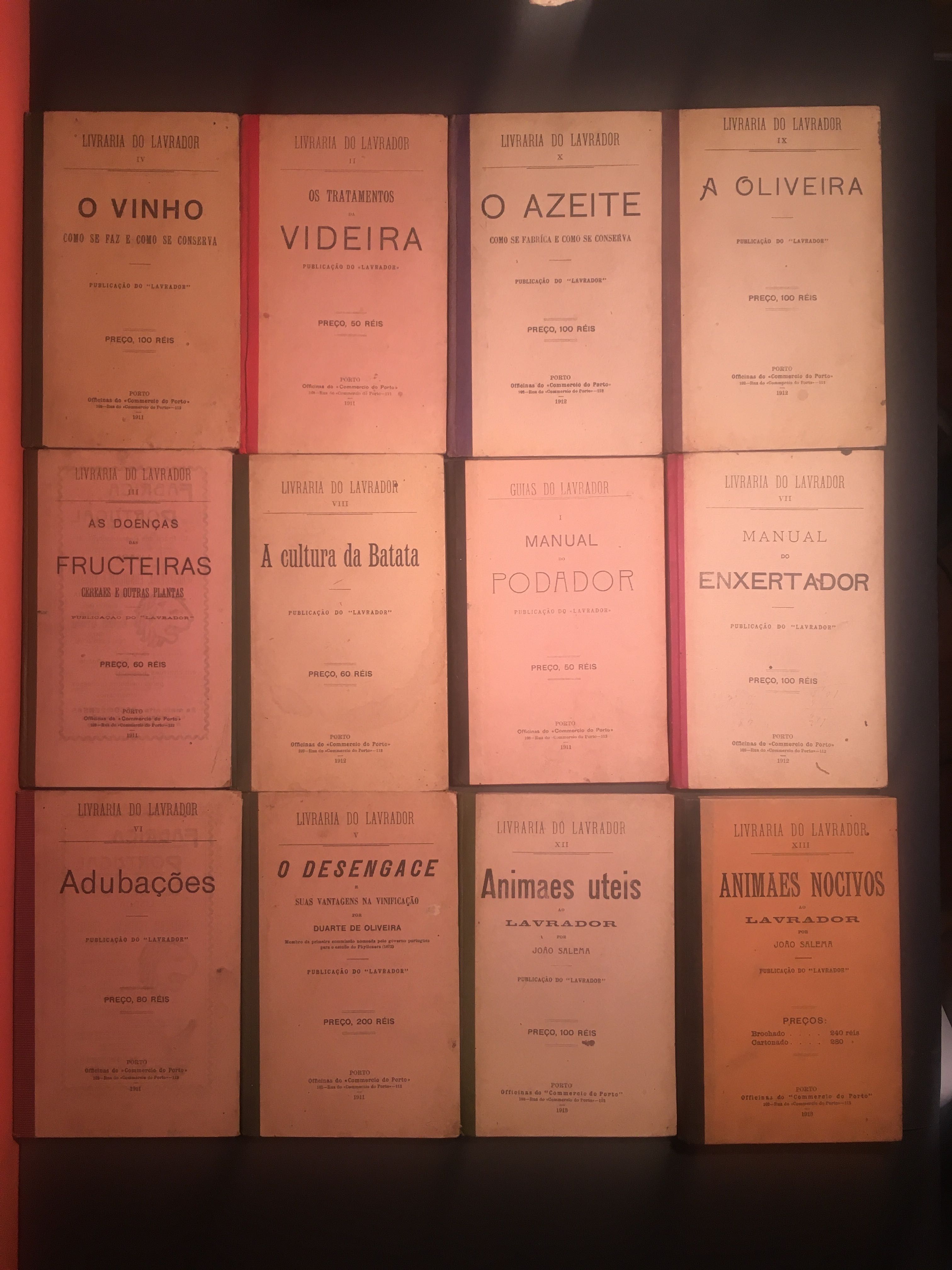 12 MANUAIS de AGRICULTURA - 1911 a 1913 - Livraria do Lavrador