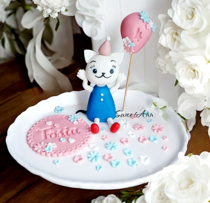 Kicia kocia zestaw dekoracji na tort