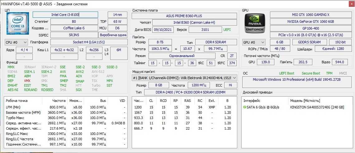 Процесор Intel® Core™ i3-8100 з вентилятором